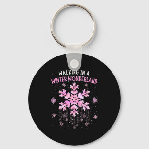 Walking In A Winter Wonderland Tie Dye Snowflake C Key Ring