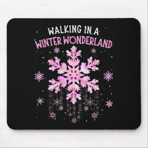 Walking In A Winter Wonderland Tie Dye Snowflake C Mouse Pad