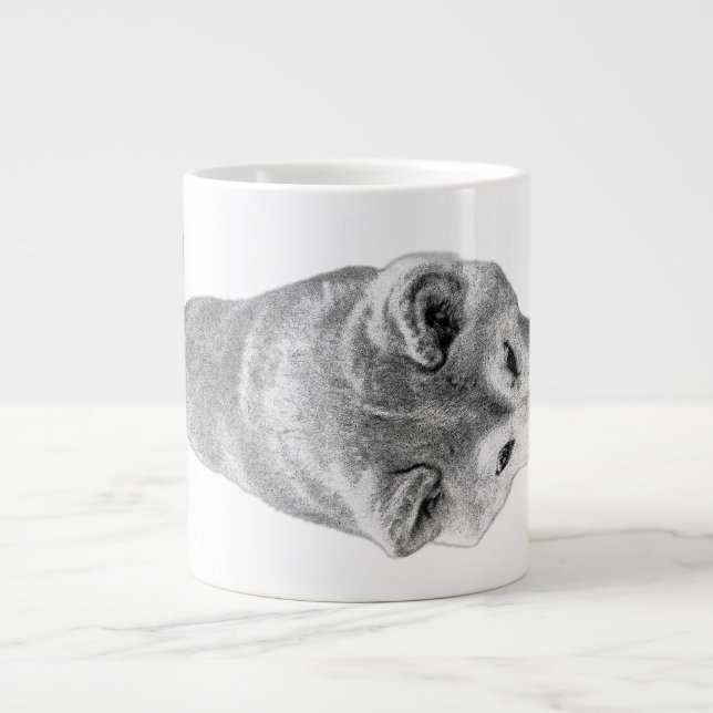 Walking in Silence Large Coffee Mug (Front)