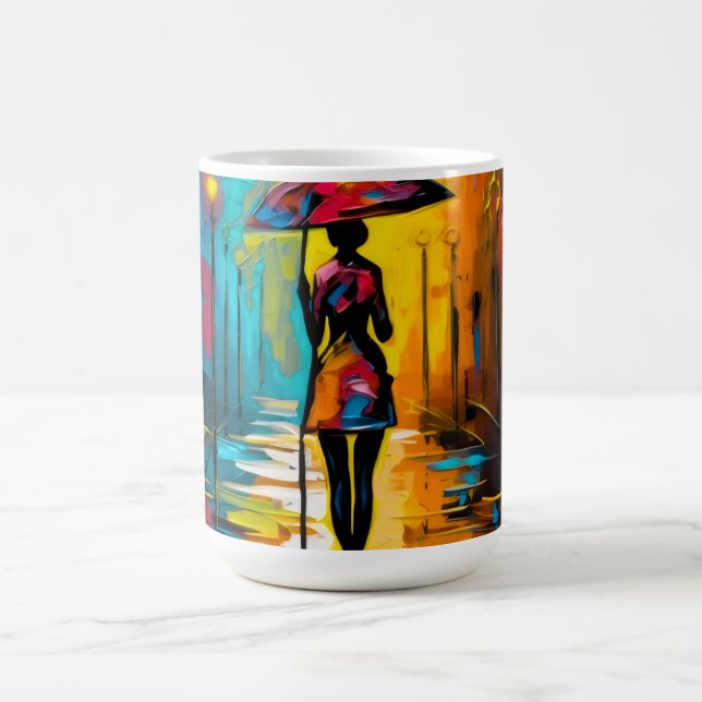 Walking in the city: A Woman's Meditation Coffee Mug (Center)