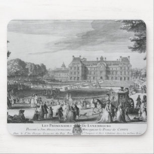 Walking in the Luxembourg gardens, 1729 Mouse Pad