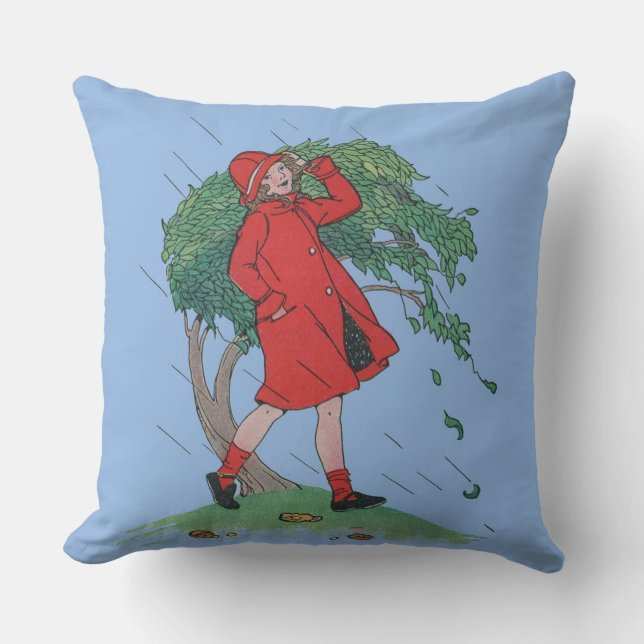 walking in the rain cushion (Front)