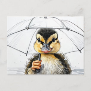 “Walking in the Rain” Postcard