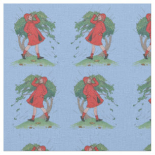walking in the rain print fabric