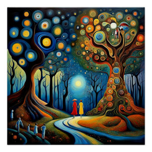 Walking in the woods 5 poster