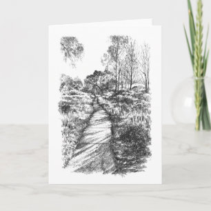 Walking in Winter's Light - Thank You Card