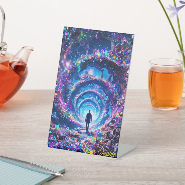 Walking Into Infinity Mystical Gem Tunnel Pedestal Sign (In SItu)