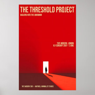 Walking Into the Unknown Poster Print Minimal Red