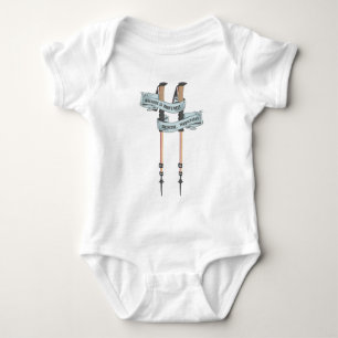 walking is the best medic Hippocrates hiking pulse Baby Bodysuit