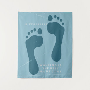 Walking is the best medicine Hippocrates quote Tapestry