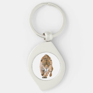 Walking Jaguar Eyes Key Ring