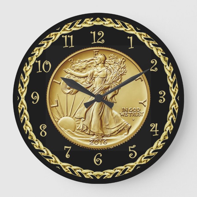 Walking Liberty Centennial Gold Coin Image ~  Large Clock (Front)