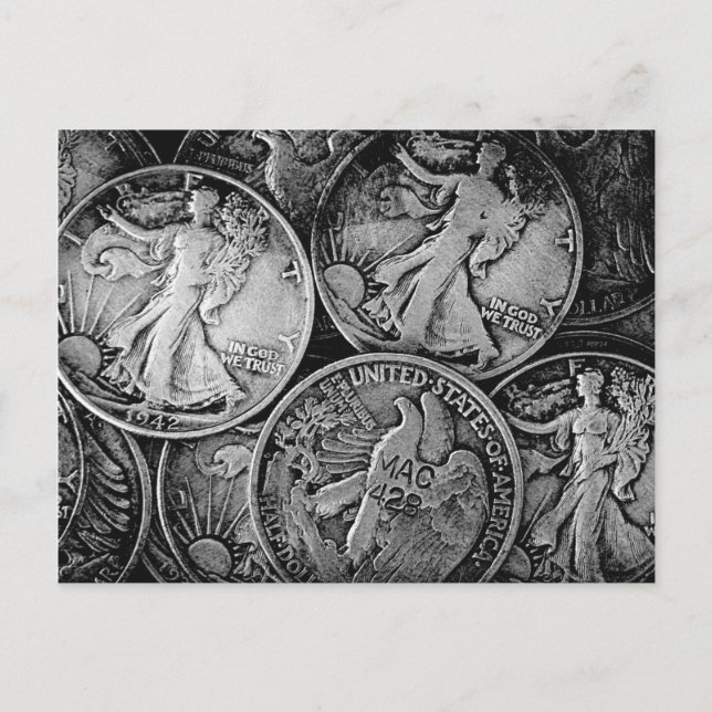 Walking Liberty Coins Postcard (Front)