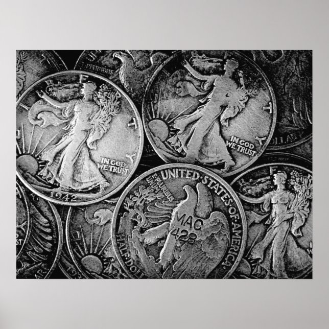 Walking Liberty Coins Poster (Front)