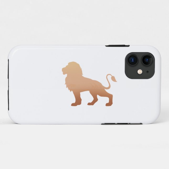 Walking lion silhouette - Choose background colour Case-Mate iPhone Case (Back (Horizontal))