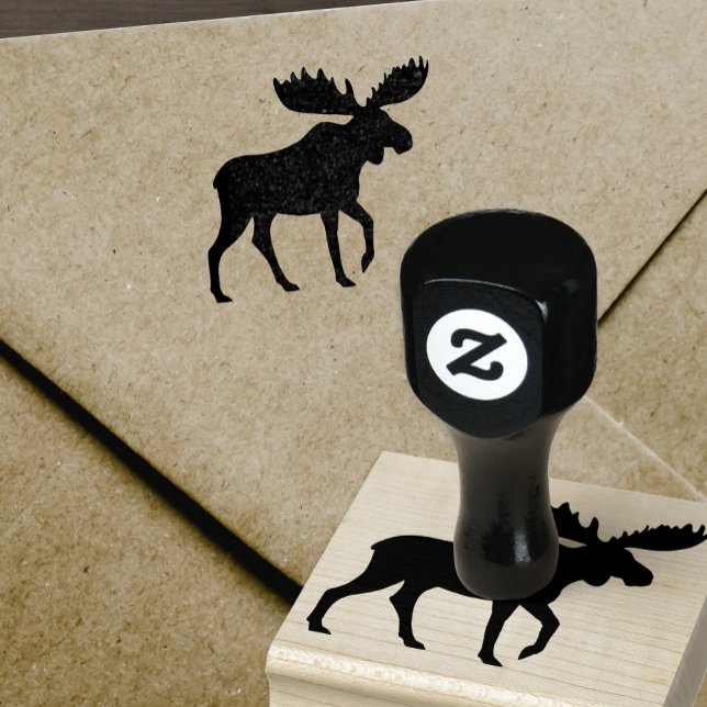 Walking Moose Silhouette | Wild Animal Wildlife Rubber Stamp (Creator Uploaded)