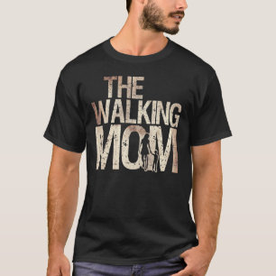 Walking Mum Zombie Woman And Kid Mother's Day Apoc T-Shirt