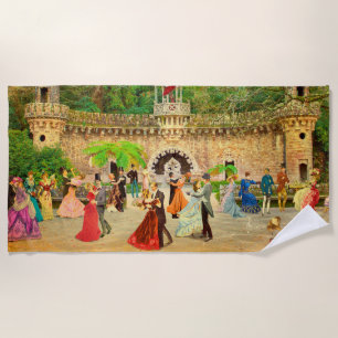 Walking on Quinta da Regaleira (Portugal) Beach Towel