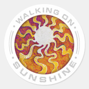Walking on Sunshine Classic Round Sticker