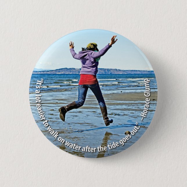 Walking on Water Button (Front)