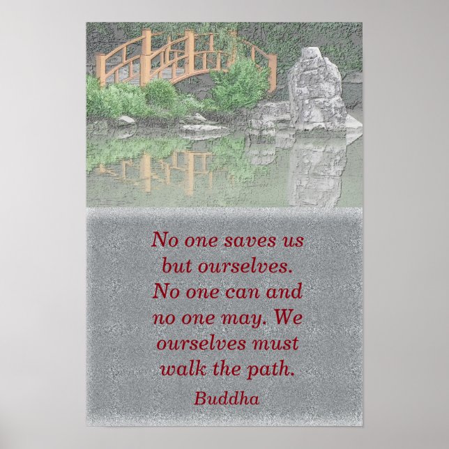 Walking our Path - Buddha quote - art print (Front)