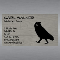 Walking Owl Silhouette Rustic Wood Style