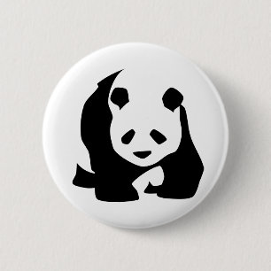 Walking Panda 6 Cm Round Badge