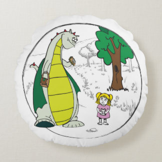 Walking / Passejant Round Cushion