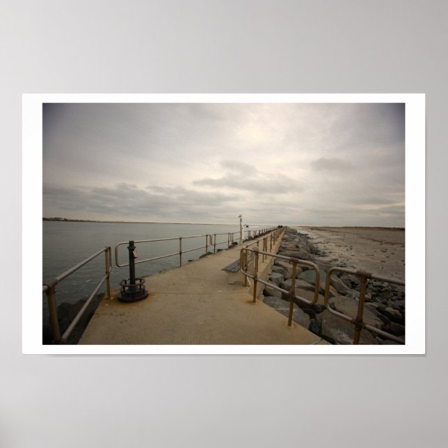 Walking Path by Ocean Poster (Front)