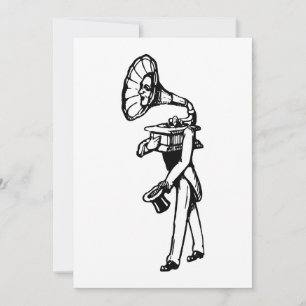 walking phonograph invitation
