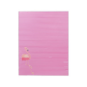 Walking Pink Flamingo Note Pad