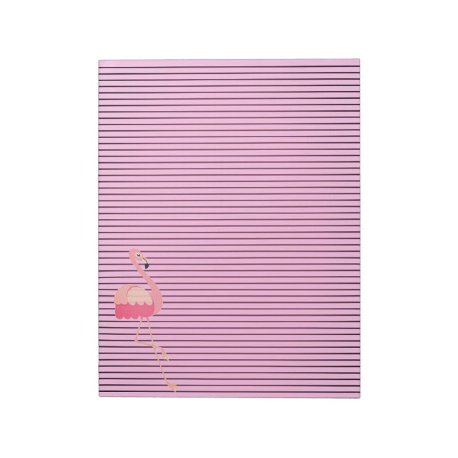 Walking Pink Flamingo Note Pad (Rotated)