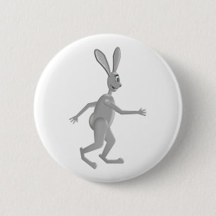 Walking Rabbit 6 Cm Round Badge