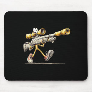 Walking Rifle Gun Costume for Precision Sniper Mouse Pad