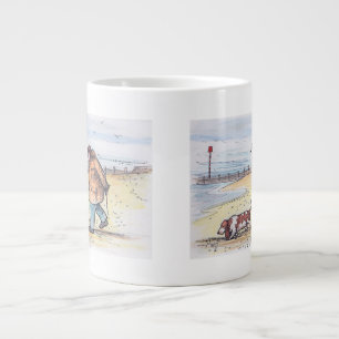 Walking the dog - 02 large coffee mug