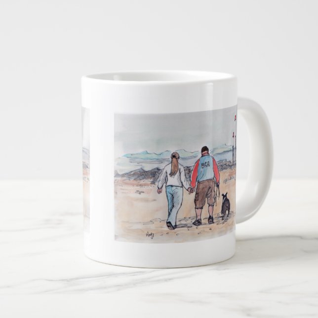 Walking the dog - 04 large coffee mug (Front Right)