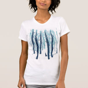 Walking Through Snowy Forest T-Shirt