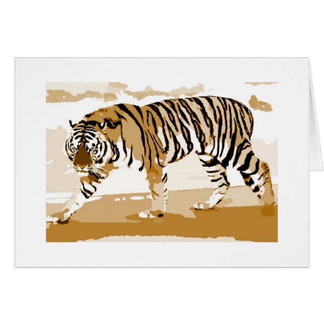 Walking Tiger Pop Art (Front Horizontal)