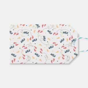 Walking Together: Adventure Footprint Pattern Gift Tags