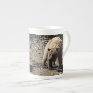 Walking Wild Grizzly Bear Wildlife Photo Bone China Mug