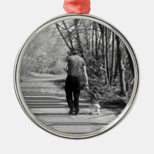 Walking With Daddy Metal Tree Decoration