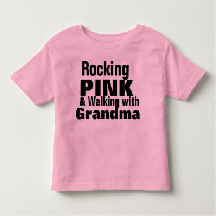 Walking With Grandma Breast Cancer Shirt