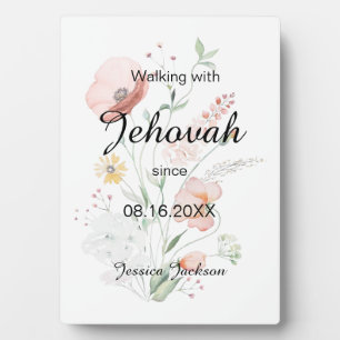 Walking with Jehovah since Baptism Plaque