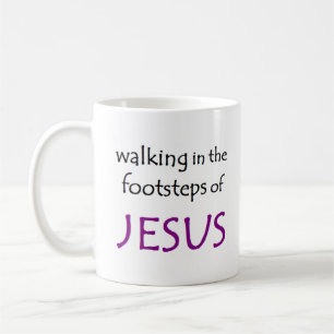 walking with jesus coffee mug