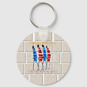 Walking With Jesus Hakuna Matata Inspired Beautifu Key Ring