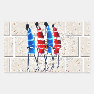 Walking With Jesus Hakuna Matata Inspired Beautifu Rectangular Sticker