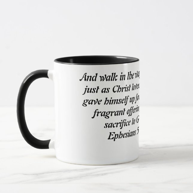 Walking  with jesus mug (Left)
