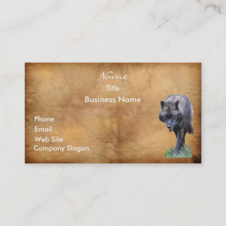 WALKING WOLF Business Card or Profile Card