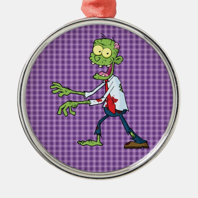 walking zombie metal ornament (Front)