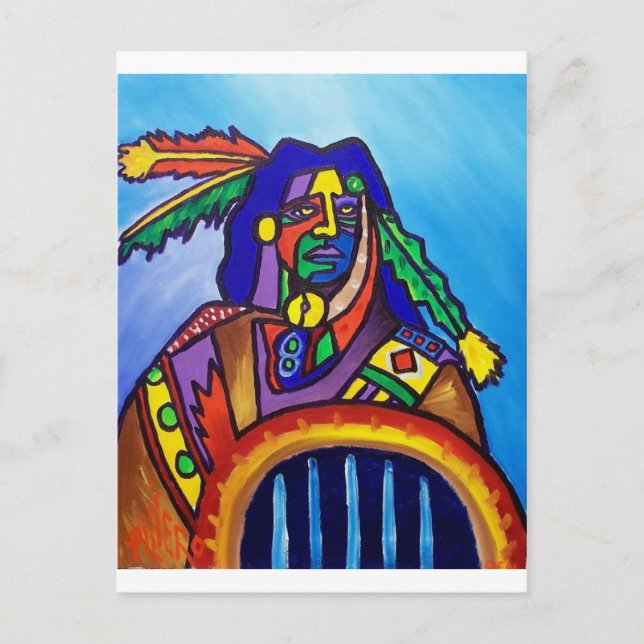 Walks wiyh Wolfs by Piliero Postcard (Front)